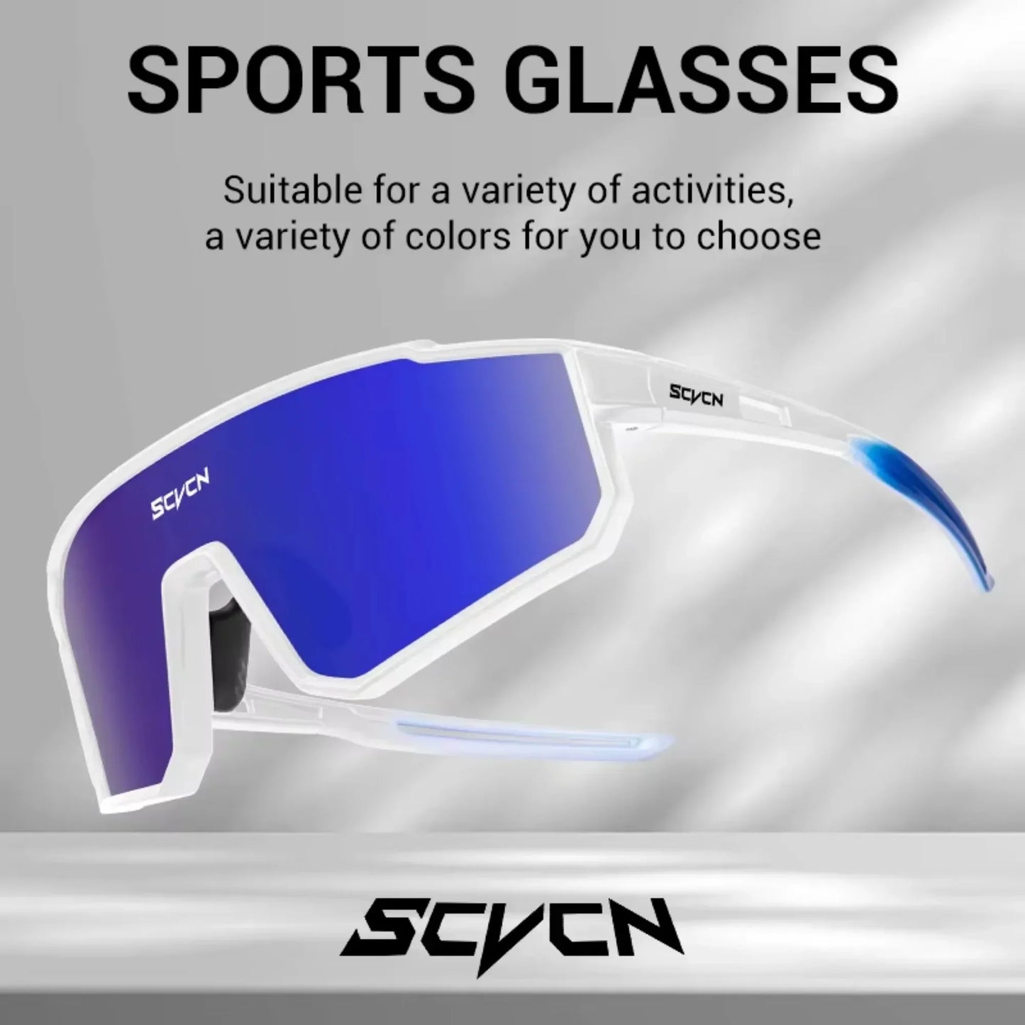 SCVCN UV400 Cycling Glasses Sunglasses for Men Sports Bike Bicycle Hiking Camping Golf Protection Glasses Women Baseball Fashion