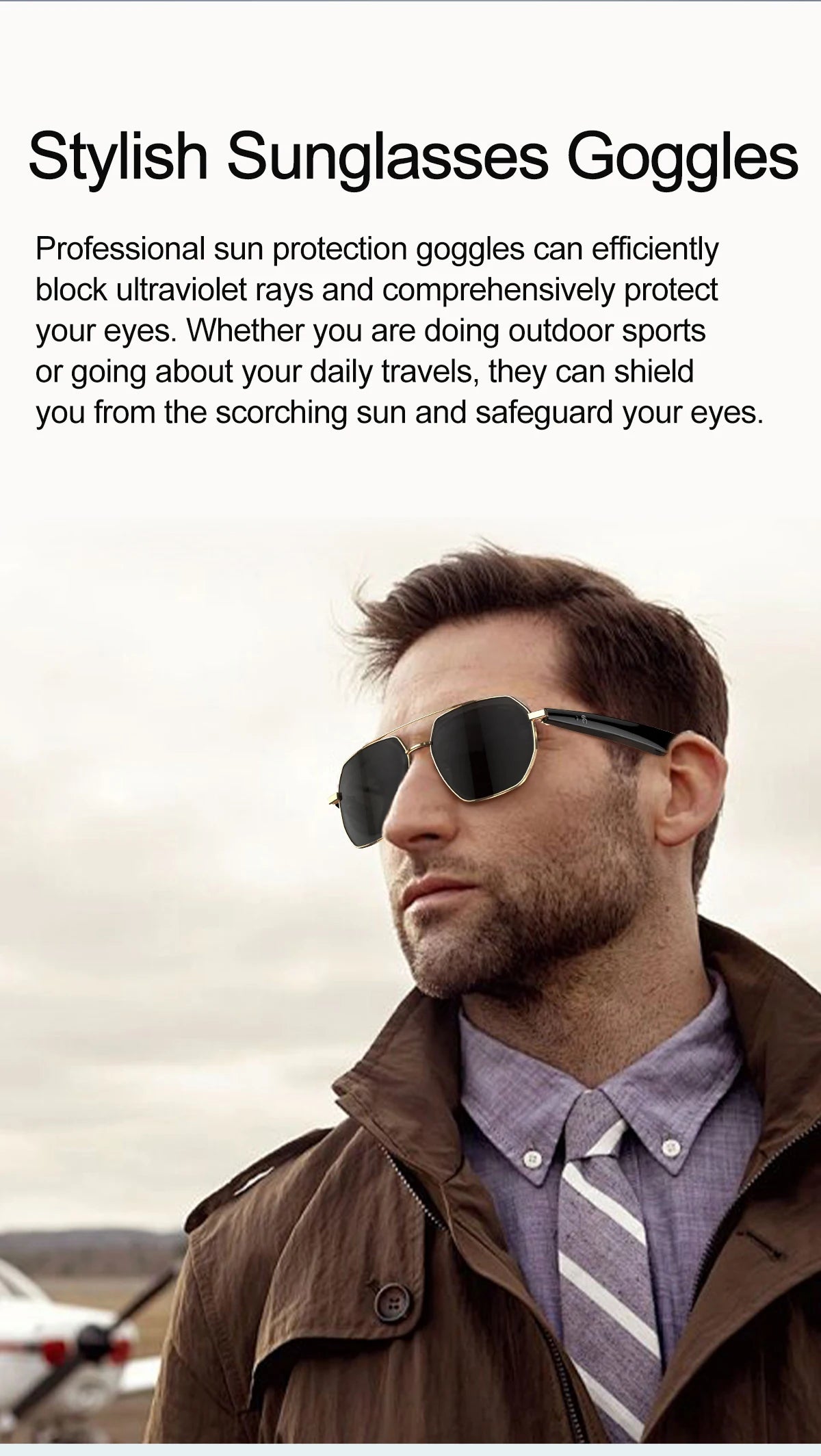 696 AI Voice Video Call Real-time Translation Intelligent Question Answering Smart Glasses UV Protection Sport BT Sunglasses