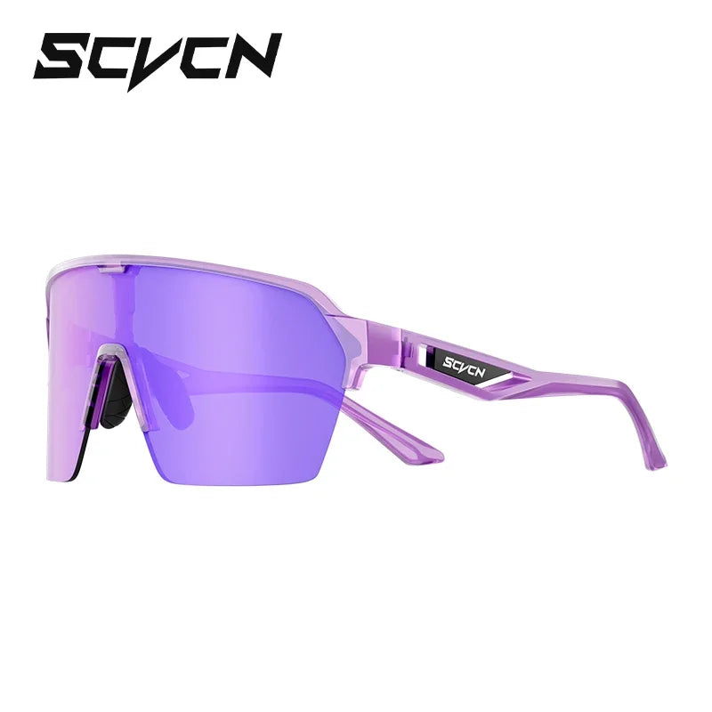 SCVCN Photochromic Cycling Sunglasses Glasses Bike Mountain Bicycle Hiking Golf UV400 Sports Glasses for Men Women Baseball 2025