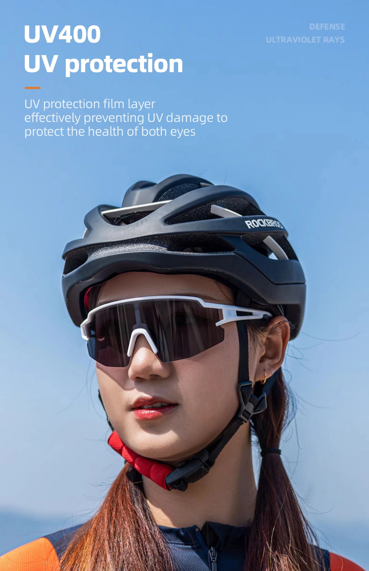 ROCKBROS Photochromic Myopic Cycling Glasses Photosensitive Unisex Running Outdoor Sports Windproof Dustproof Bicycle Accessory