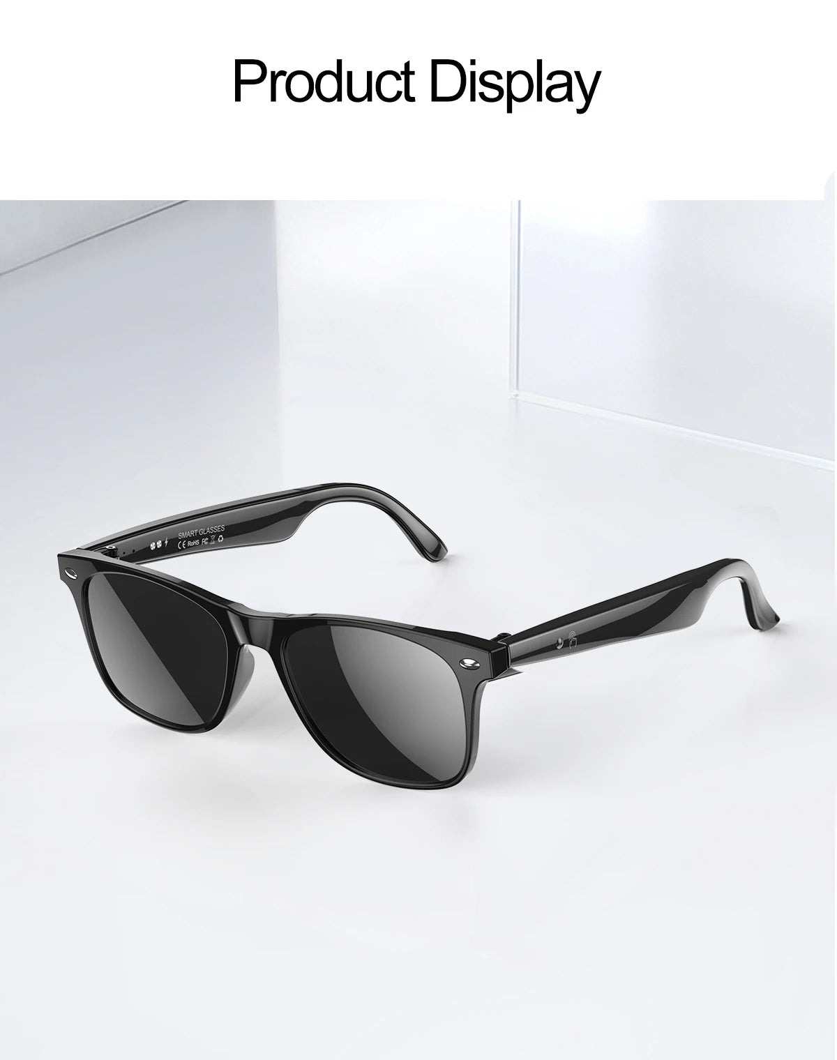 LIGE Smart Glasses AI Intelligent Real-time Translation Bluetooth 6.0 Sunglasses Outdoor Sport Earphone Calling Music Eyeglasses