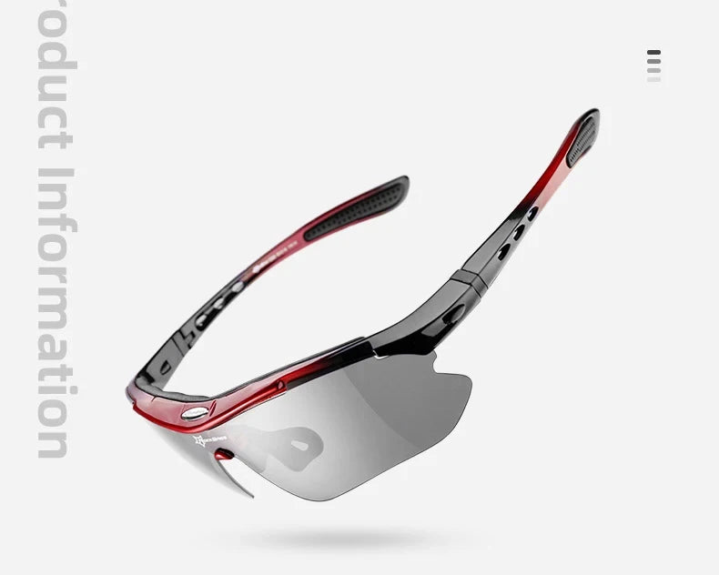 ROCKBROS Cycling Photochromic Glasses UV400  Bicycle Glasses Eyewear Ultralight MTB Sunglasses Fishing Bike Glasses Equipment
