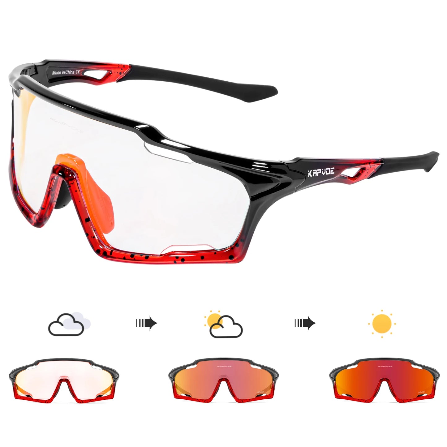 Kapvoe Sunglasses for Man Cycling Glasses MTB Riding Skating UV400 Polarized Fishing Goggles Woman Bike Bicycle Baseball 2025