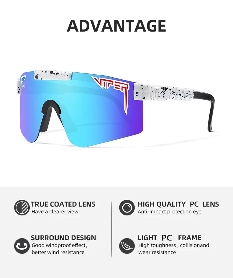 Pit Viper Outdoor Cycling Sunglasses Men Women MTB Sport Windproof Goggles Bike Bicycle Camping Eyewear Without Box UV400