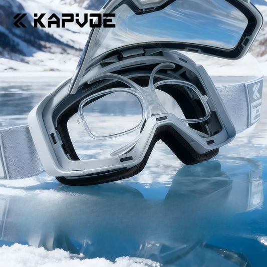 Kapvoe Myopia Frame for Ski Goggle Adjustable Snow Goggles Insert Clip-On Clip for Kapvoe Ski Goggle Myopia Frame Bike Frame