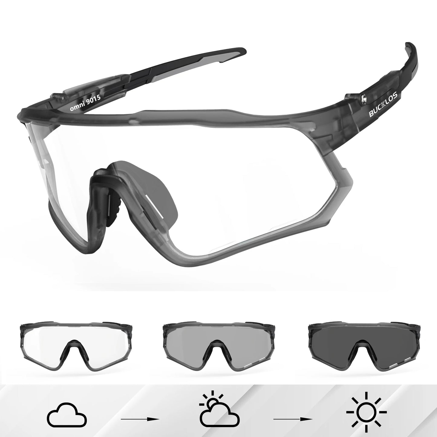 BUCKLOS Polarsized Cycling Glasses UV400 Road Mountain Bike Goggles TR-90 Frame Windproof Outdoor Sports Eyewear Cycling Parts