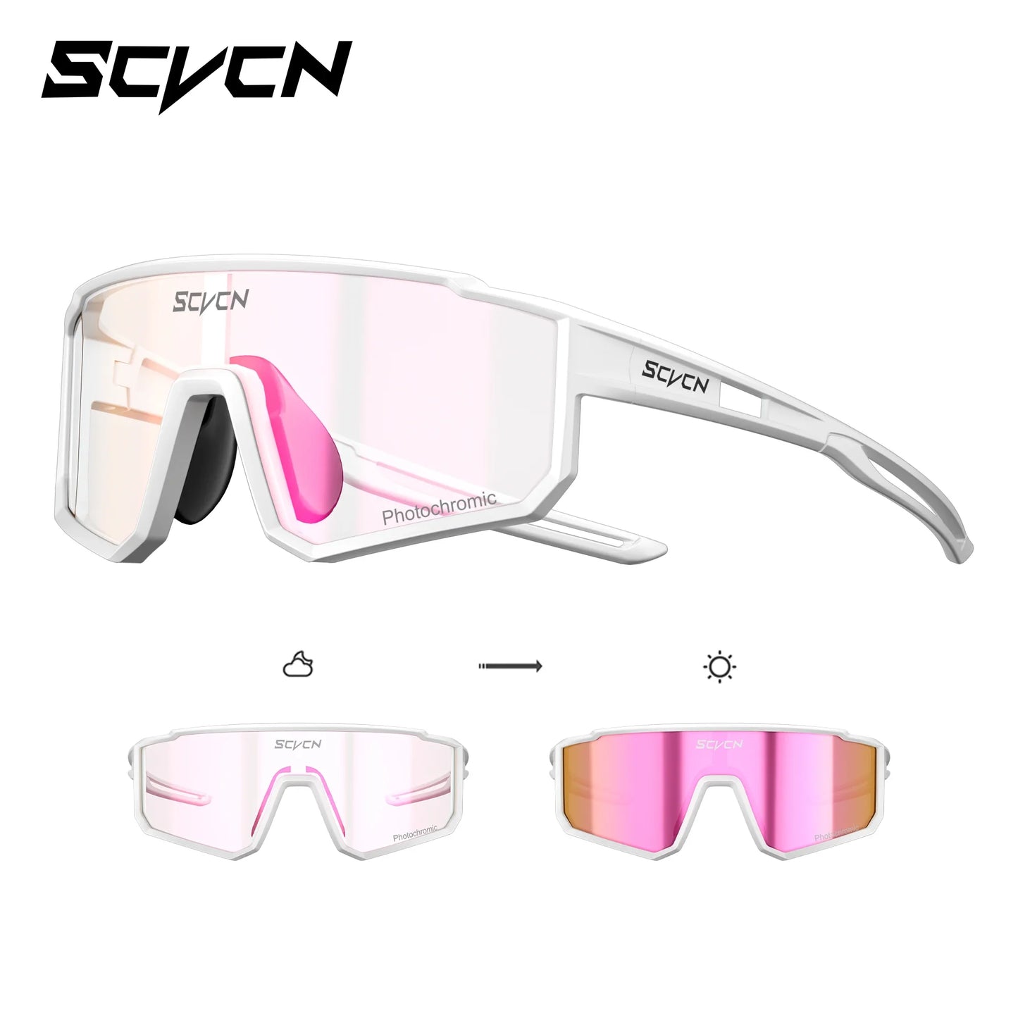 SCVCN Kids Polarized Sports Sunglasses Photochromic UV400 Boy Baseball Glasses Cycling Outdoor Eyewear Running Hiking Sunglasses