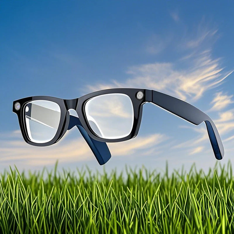 AI Eyeglasses Video Voice Call Noise Cancellation Wireless Bluetooth Headset HD Anti-Shake Camera Contact Glasses Goggles
