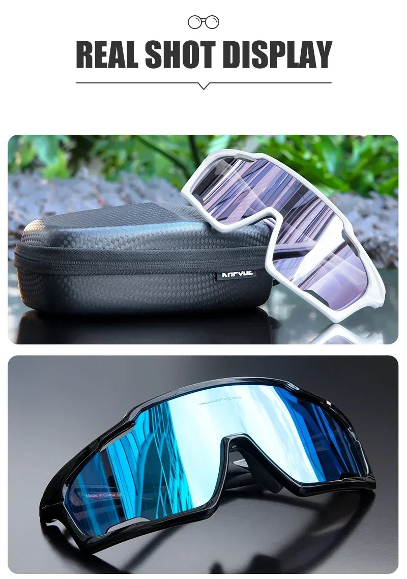 Kapvoe Sunglasses for Man Cycling Glasses MTB Riding Skating UV400 Polarized Fishing Goggles Woman Bike Bicycle Baseball 2025