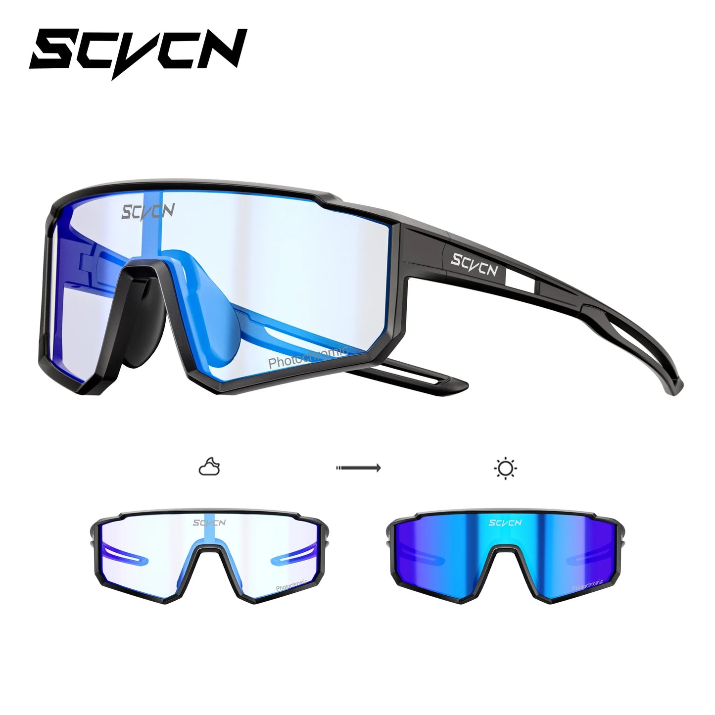 SCVCN Kids Polarized Sports Sunglasses Photochromic UV400 Boy Baseball Glasses Cycling Outdoor Eyewear Running Hiking Sunglasses