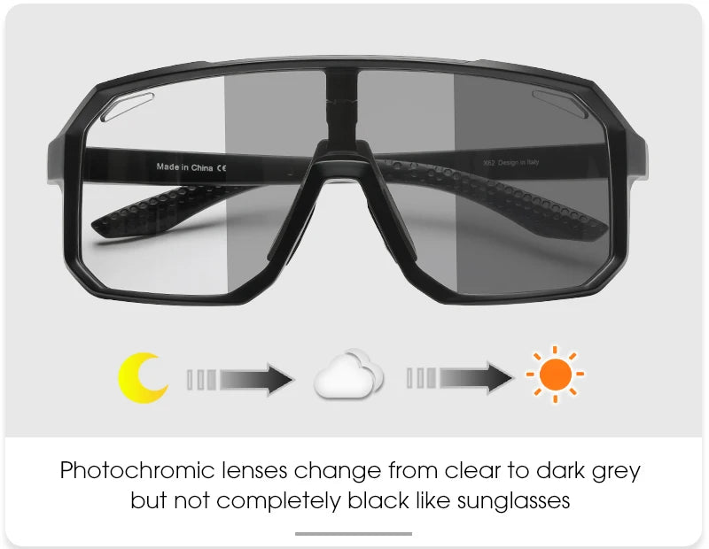 SCVCN Photochromic Cycling Sunglasses MTB Glasses Road Bike Cycling UV400 Goggles Men Women Outdoor Bicycle Sports Eyewear New