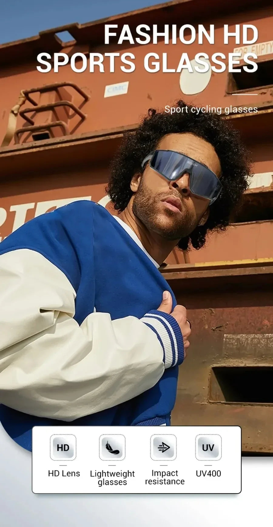 SCVCN UV400 Cycling Glasses Sunglasses for Men Sports Bike Bicycle Hiking Camping Golf Protection Glasses Women Baseball Fashion