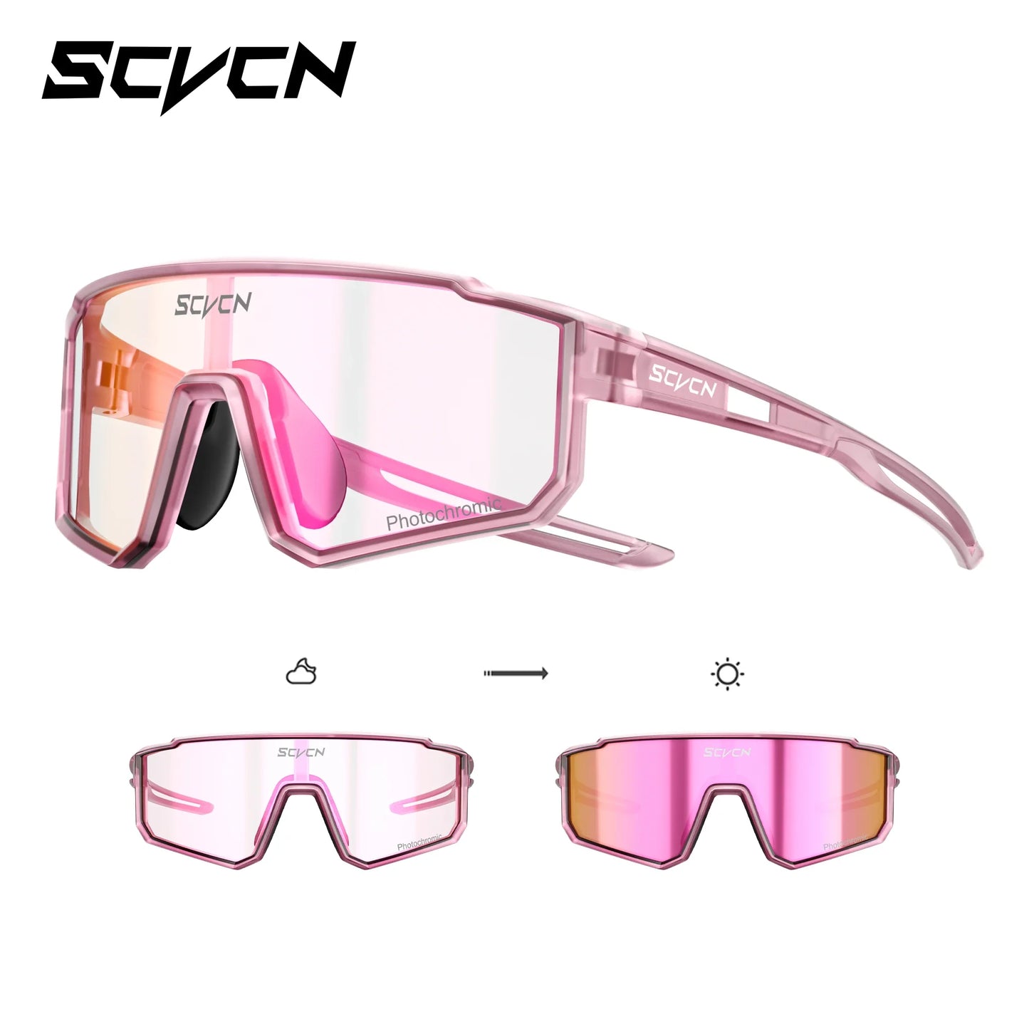 SCVCN Kids Polarized Sports Sunglasses Photochromic UV400 Boy Baseball Glasses Cycling Outdoor Eyewear Running Hiking Sunglasses