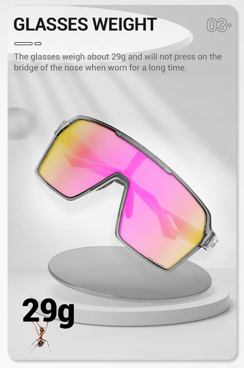 SCVCN Fashion Polarized Sunglasses Cycling Glasses for Men Mountain Bike Eyewear Baseball Sports Goggles Skating Sun Glasses