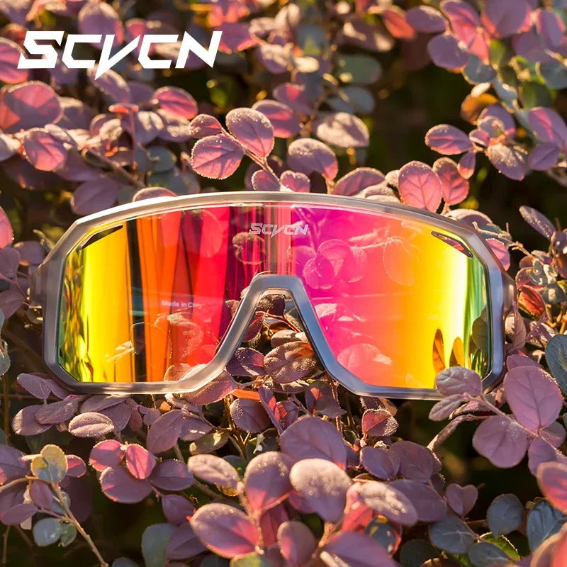SCVCN Photochromic Cycling Glasses Bike Mountain Bicycle Golf UV400 Sunglasses Sport Protection Glasses for Men Women Baseball