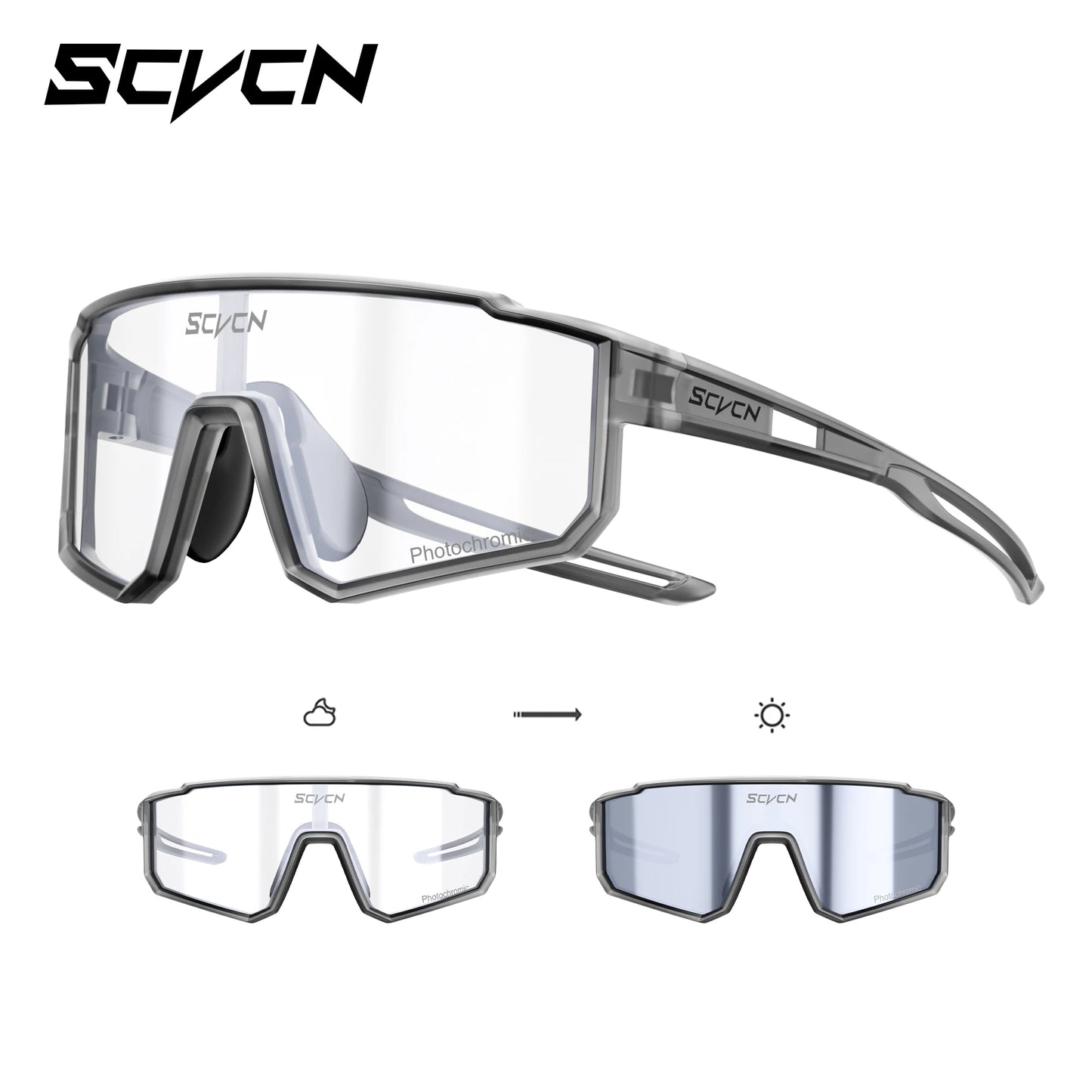 SCVCN Kids Polarized Sports Sunglasses Photochromic UV400 Boy Baseball Glasses Cycling Outdoor Eyewear Running Hiking Sunglasses