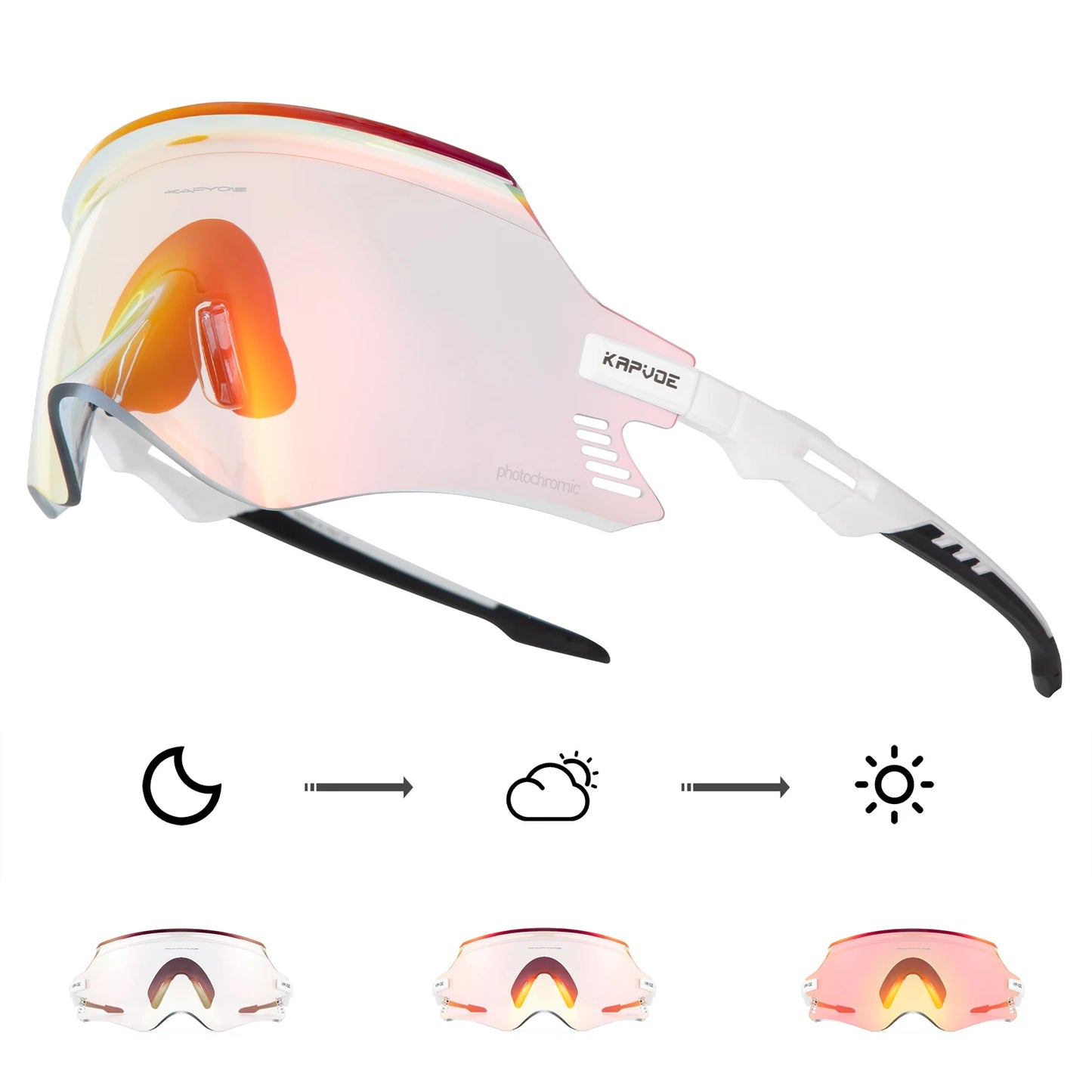 KAPVOE Cycling Sunglasses Cycling Glasses UV400 MTB Bicycle Eyewear Outdoor Sports Goggles Women Men Road Bike Racing Equipment