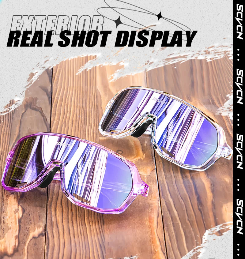 SCVCN New Photochromic Sunglasses Cycling Glasses for Men Bicycle Eyewear Women MTB Mountain Road Bike Cycling UV400 Goggles