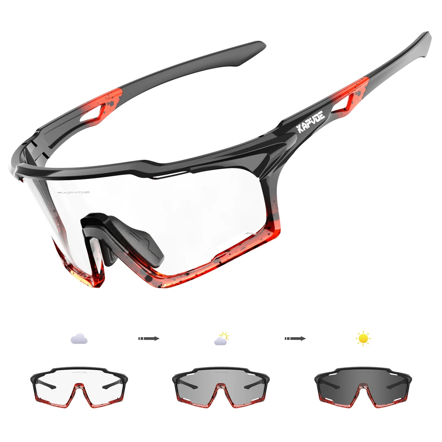 Kapvoe Sunglasses for Man Cycling Glasses MTB Riding Skating UV400 Polarized Fishing Goggles Woman Bike Bicycle Baseball 2025
