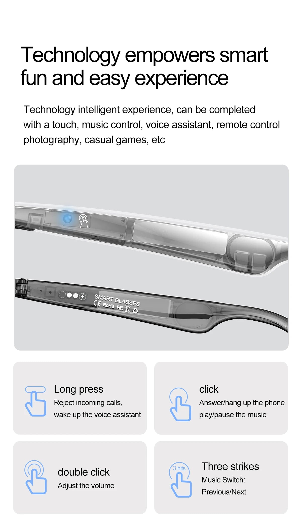 LIGE Smart Glasses AI Intelligent Real-time Translation Bluetooth 6.0 Sunglasses Outdoor Sport Earphone Calling Music Eyeglasses