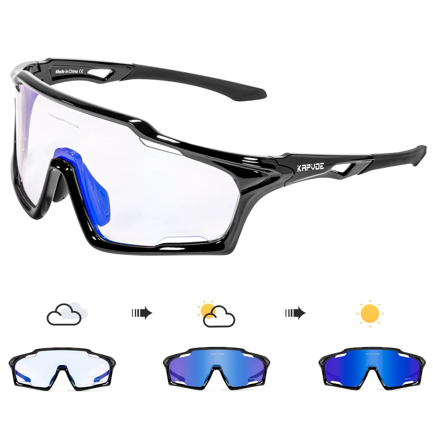 Kapvoe Sunglasses for Man Cycling Glasses MTB Riding Skating UV400 Polarized Fishing Goggles Woman Bike Bicycle Baseball 2025