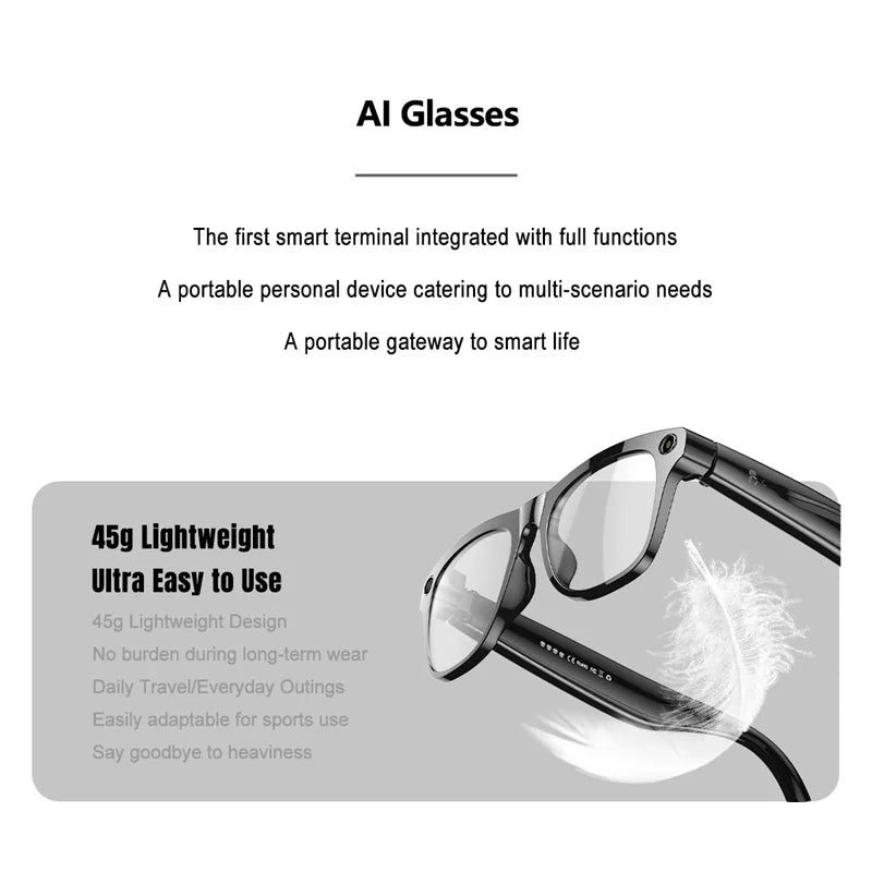 Xiaomi Mijia Smart Glasses | Bluetooth Call, Camera & Color-Changing Lenses
