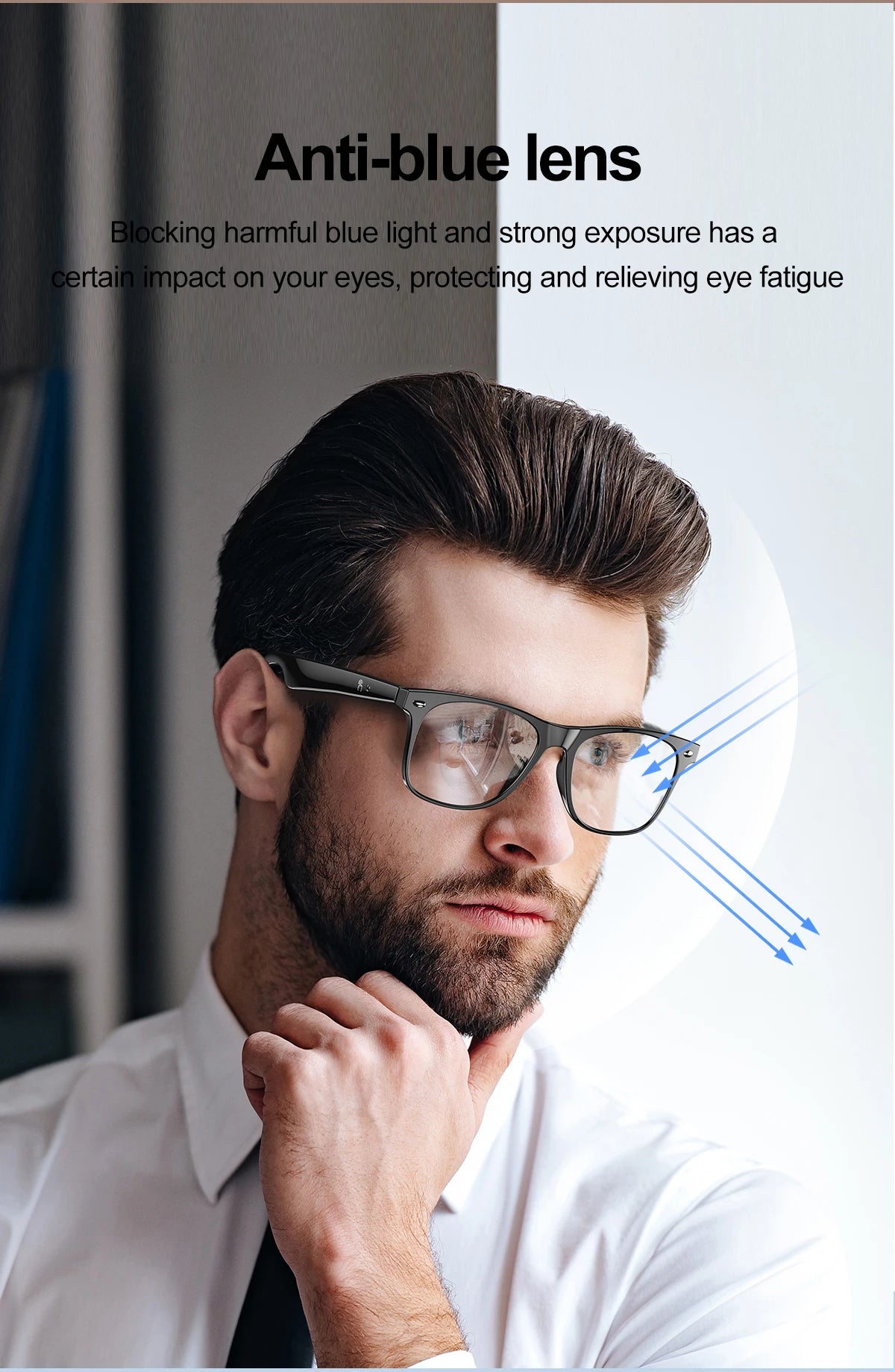 LIGE Smart Glasses AI Intelligent Real-time Translation Bluetooth 6.0 Sunglasses Outdoor Sport Earphone Calling Music Eyeglasses