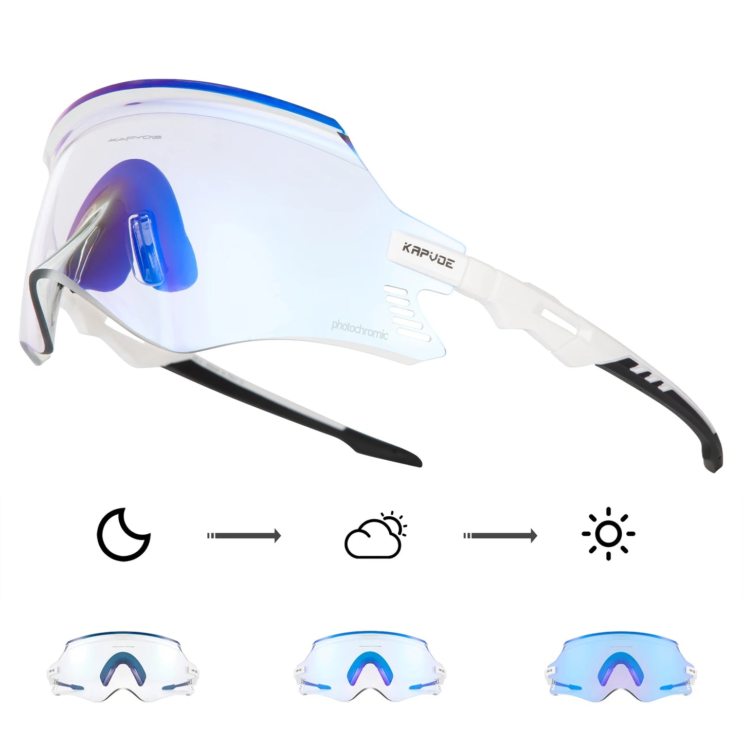 KAPVOE Cycling Sunglasses Cycling Glasses UV400 MTB Bicycle Eyewear Outdoor Sports Goggles Women Men Road Bike Racing Equipment