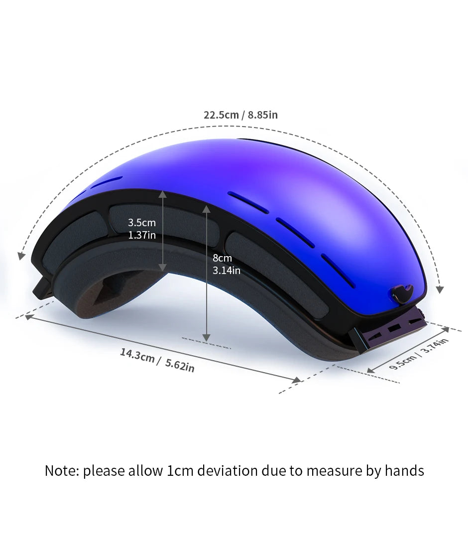 NATFIRE Ski Goggles Double Layers Anti-fog UV400 Snowboard Snow Goggles Snowmobile Glasses Eyewear Outdoor Sport Skiing Googles