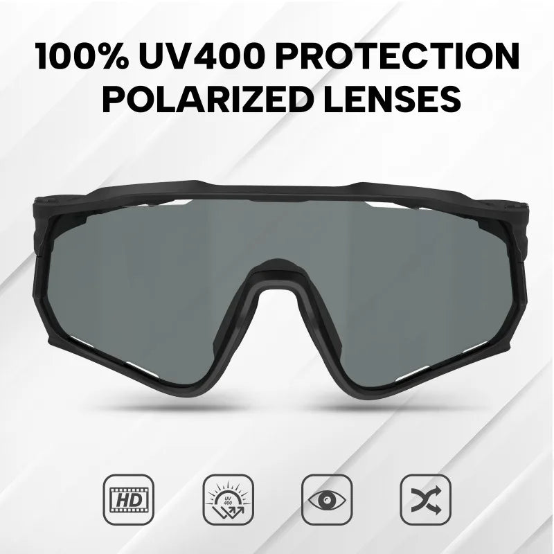 BUCKLOS Polarsized Cycling Glasses UV400 Road Mountain Bike Goggles TR-90 Frame Windproof Outdoor Sports Eyewear Cycling Parts