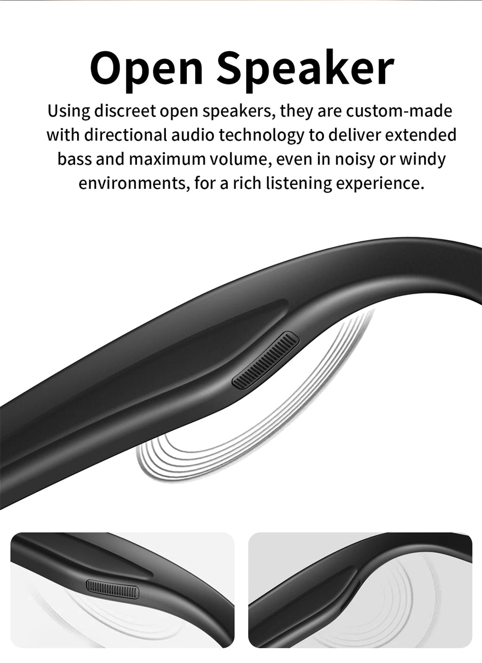 LIGE Smart Glasses Photography Video AI Intelligent Translation Smart Sunglasses Bluetooth Call Music Eyeglasses For Android iOS