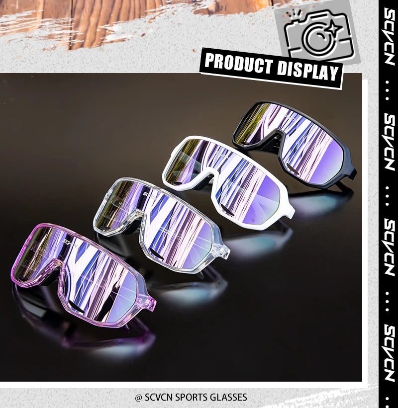 SCVCN New Photochromic Sunglasses Cycling Glasses for Men Bicycle Eyewear Women MTB Mountain Road Bike Cycling UV400 Goggles