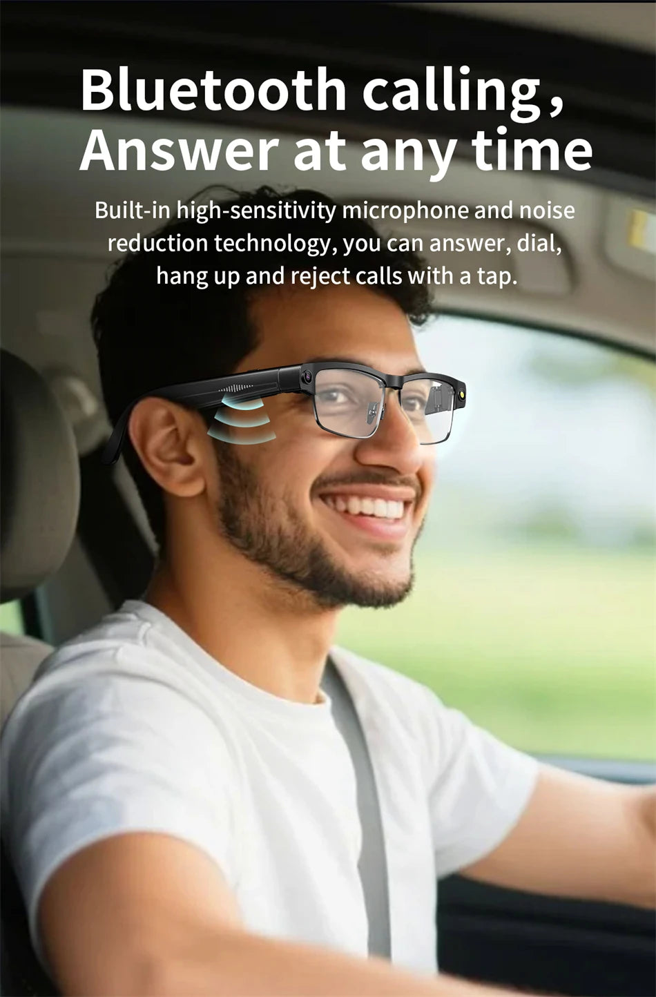 LIGE Smart Glasses Photography Video AI Intelligent Translation Smart Sunglasses Bluetooth Call Music Eyeglasses For Android iOS