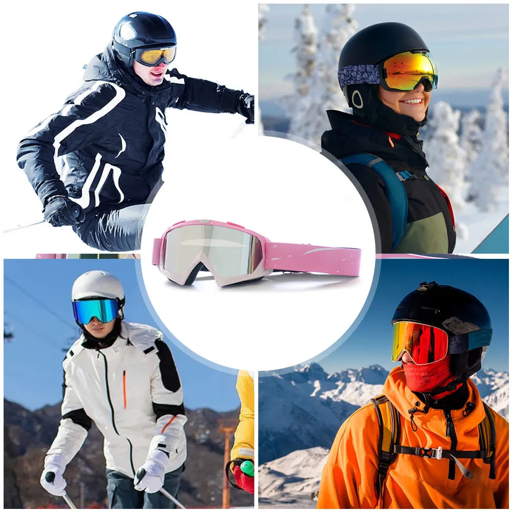 Ski Goggles UV Protection Snowboard Goggles Over Glasses Winter Snow Sports Goggles for Women Men Adult Youth