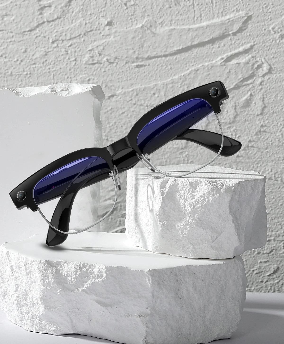 AI Smart Glasses 8 Million Pixels Recording Videos Photo Recognition Answer Translation 290mAh IP66 Waterproof Bluetooth Glasses