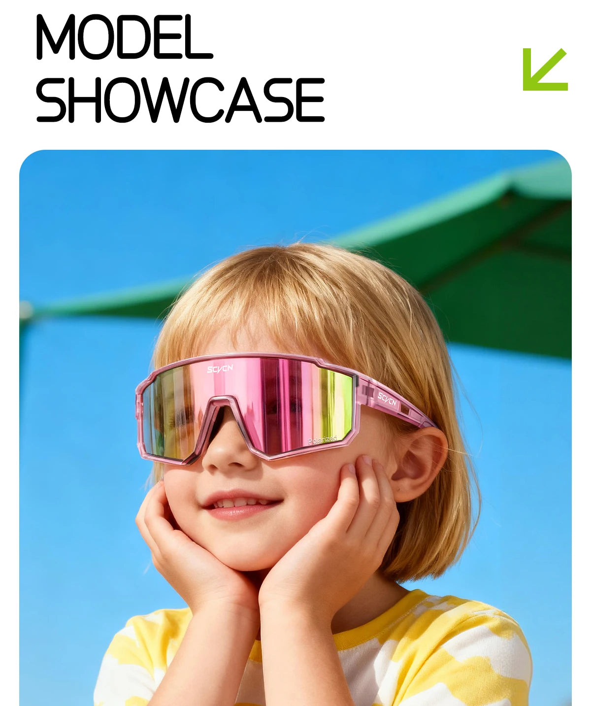 SCVCN Kids Polarized Sports Sunglasses Photochromic UV400 Boy Baseball Glasses Cycling Outdoor Eyewear Running Hiking Sunglasses