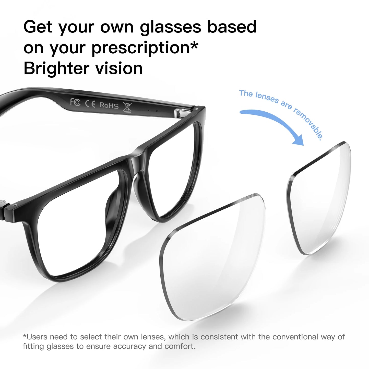 New Smart Glasses UV Protection Lenses Headphone AI Voice Bluetooth Call Gesture Control Outdoor Sport Sunglasses Women Men Gift