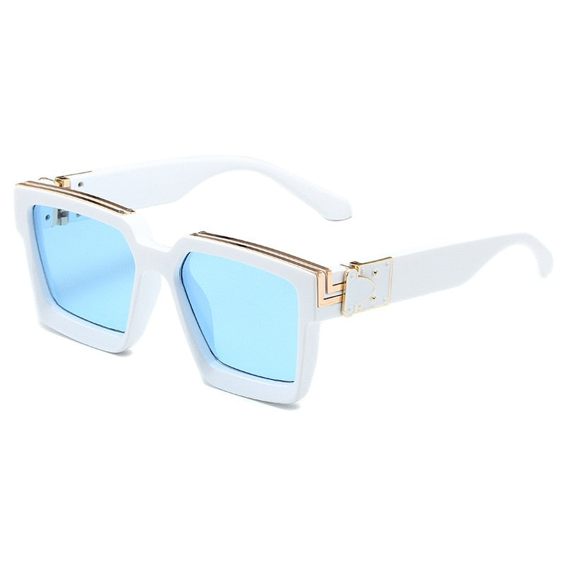 New Diamond Inlaid Fashion Square Large Frame Sunglasses Trend Retro UV Radiation Proof Summer Women&#39;s Outdoor Sunglasses