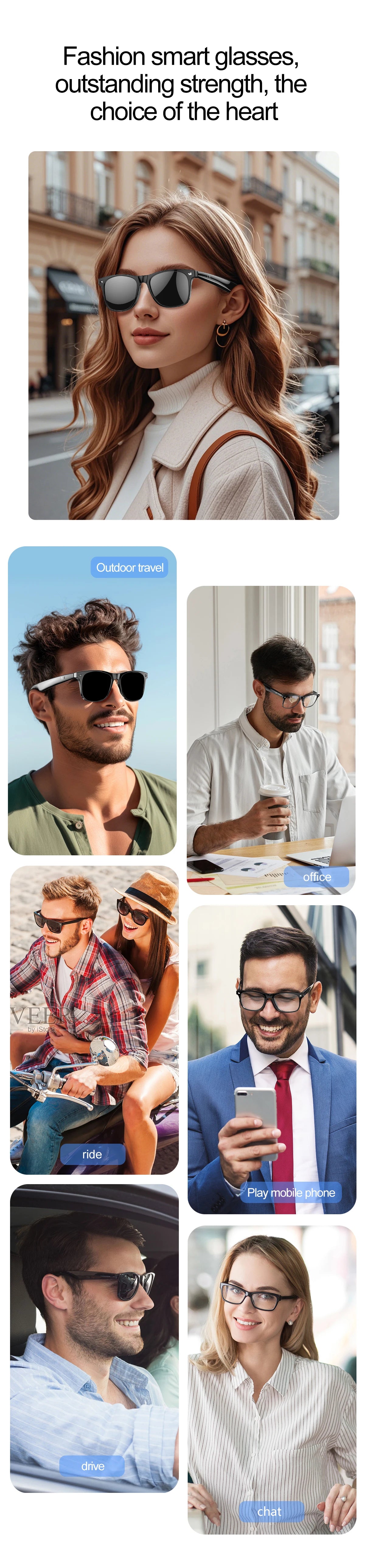 LIGE Smart Glasses AI Intelligent Real-time Translation Bluetooth 6.0 Sunglasses Outdoor Sport Earphone Calling Music Eyeglasses