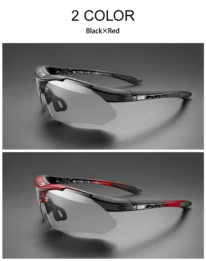 ROCKBROS Cycling Photochromic Glasses UV400  Bicycle Glasses Eyewear Ultralight MTB Sunglasses Fishing Bike Glasses Equipment