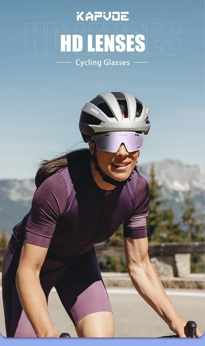 Kapvoe Sunglasses for Man Cycling Glasses MTB Riding Skating UV400 Polarized Fishing Goggles Woman Bike Bicycle Baseball 2025