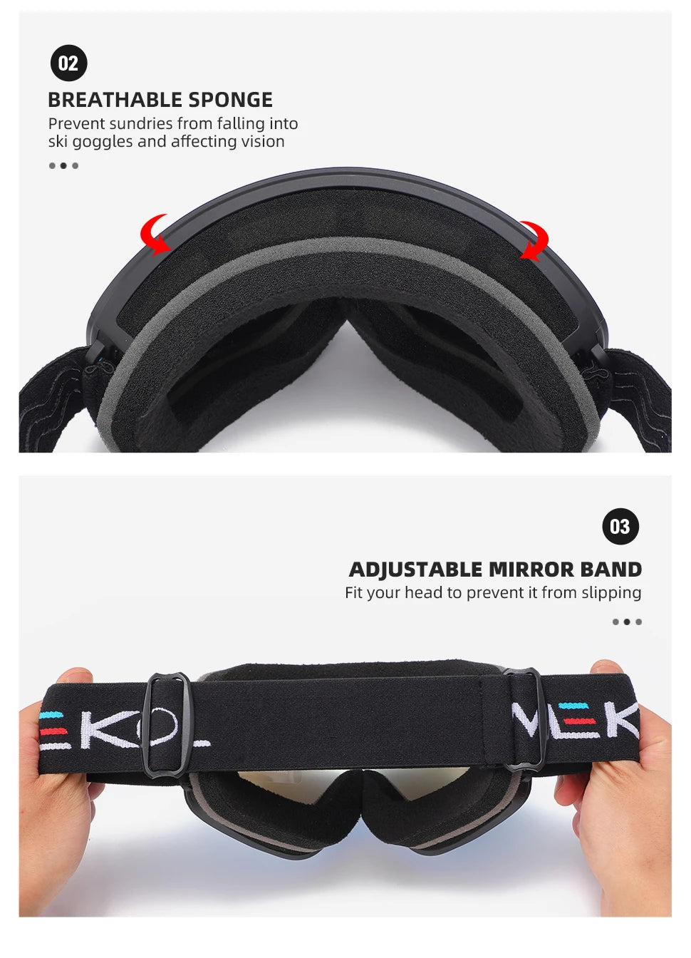 OMEKOL BRAND NEW Double Layers Anti-Fog Ski Goggles Snowmobile Eyewear Outdoor Sport Snow Snowboard Glasses