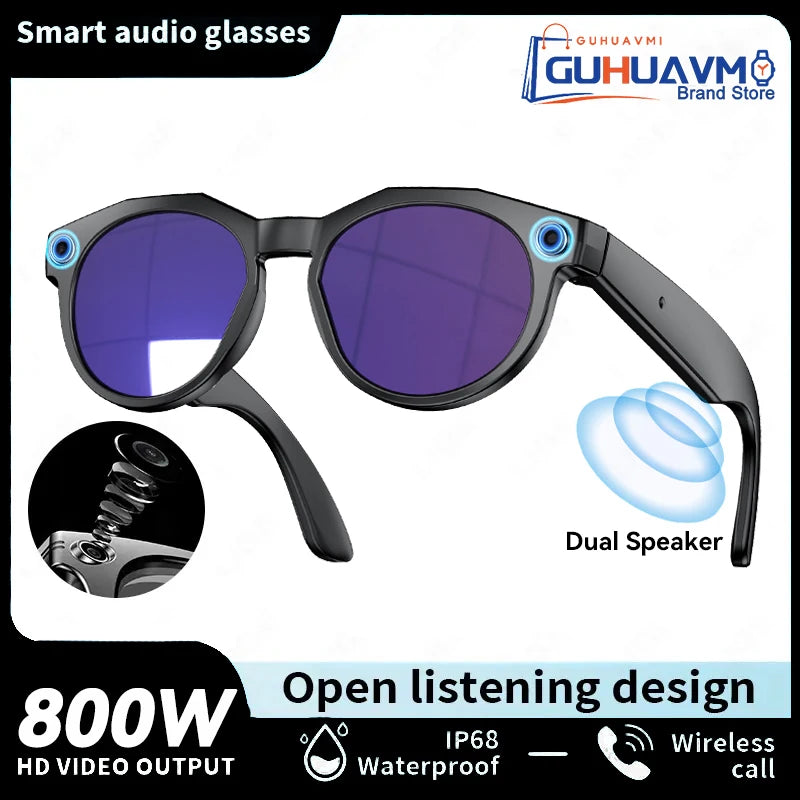 2026 New 8K HD AI Smart Glasses Men Chat GPT 800MP Camera Bluetooth Call AI Translation Voice Assistant Control Sunglasses Women
