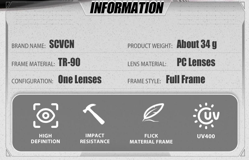 SCVCN New Photochromic Sunglasses Cycling Glasses for Men Bicycle Eyewear Women MTB Mountain Road Bike Cycling UV400 Goggles