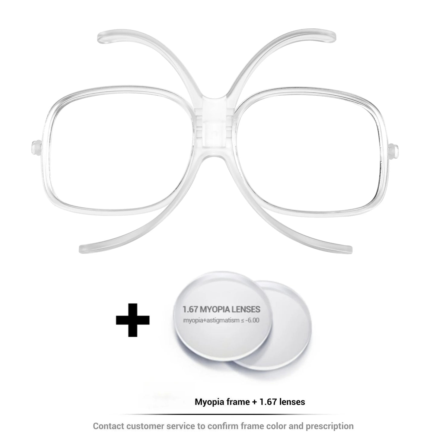 Kapvoe Myopia Frame for Ski Goggle Adjustable Snow Goggles Insert Clip-On Clip for Kapvoe Ski Goggle Myopia Frame Bike Frame