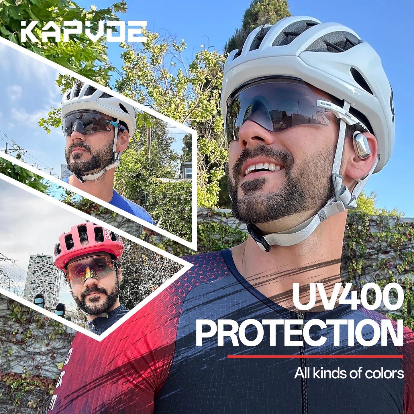 KAPVOE Cycling Sunglasses Cycling Glasses UV400 MTB Bicycle Eyewear Outdoor Sports Goggles Women Men Road Bike Racing Equipment