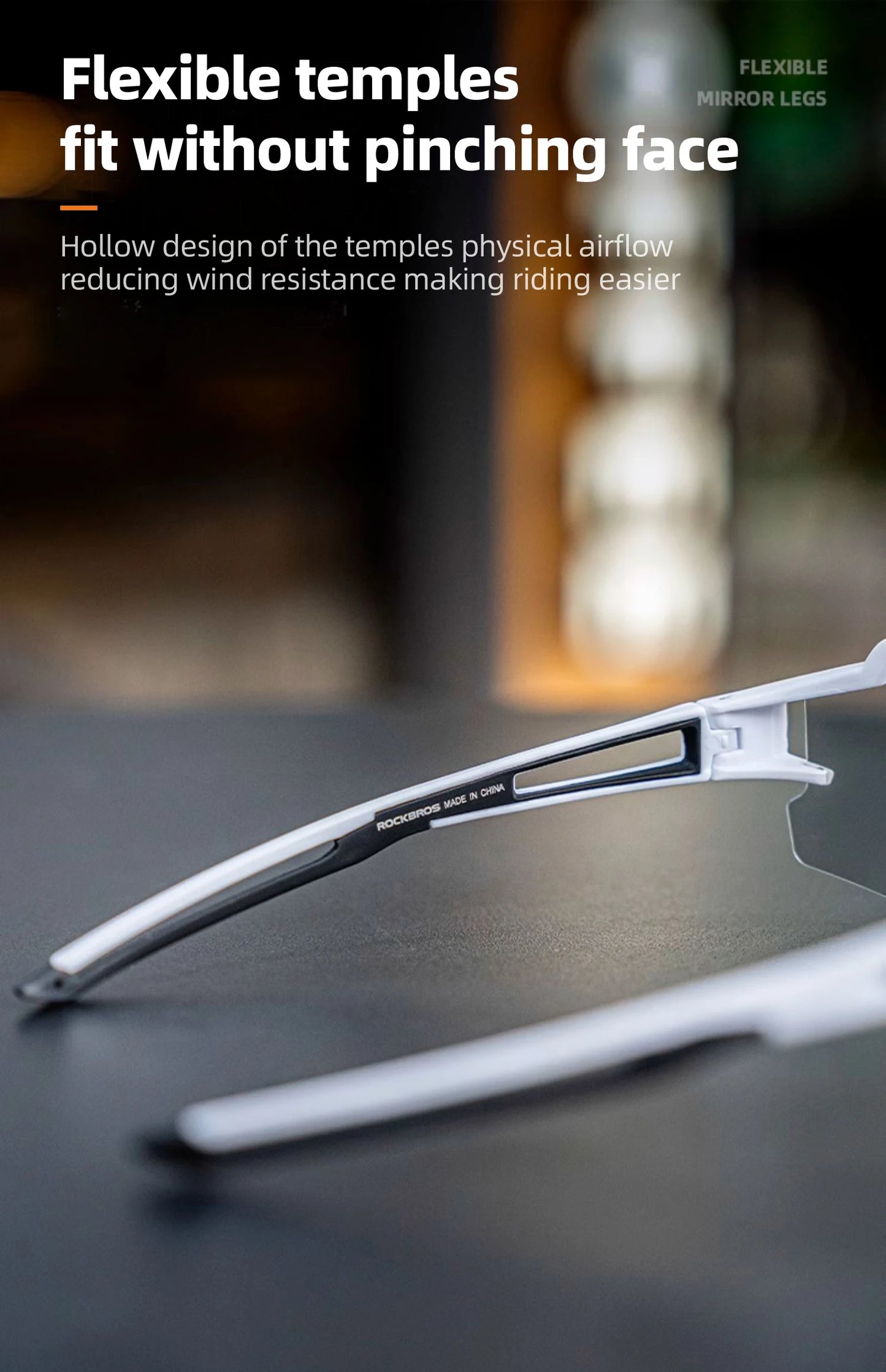 ROCKBROS Photochromic Myopic Cycling Glasses Photosensitive Unisex Running Outdoor Sports Windproof Dustproof Bicycle Accessory