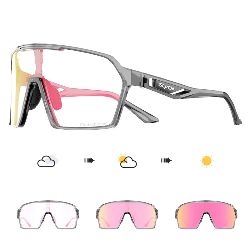 SCVCN Fashion Polarized Sunglasses Cycling Glasses for Men Mountain Bike Eyewear Baseball Sports Goggles Skating Sun Glasses