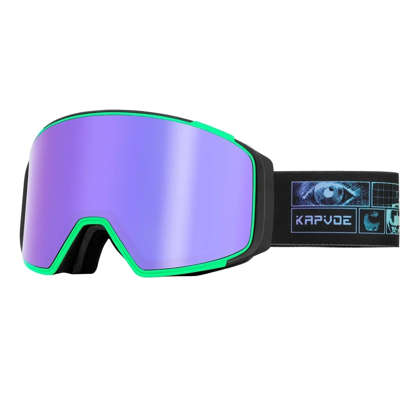 Kapvoe Magnetic Ski Goggles | UV400 Anti-Fog | Men & Women | Snowboard & Snowmobile
