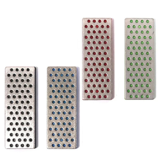 Ski Edge File Kit | 70x25x4.4mm | 4-Piece Metal Mirror Polish | Multiple Grits Edge Beveling